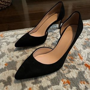JCrew Black Suede Heels